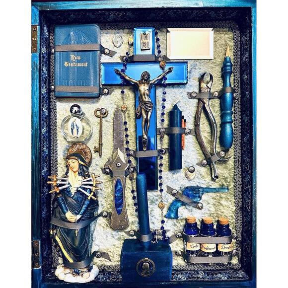 Other - Vampire Slayer Kit Poster Blue Lady of Seven Sorrows 16” x 20” Print Goth Decor